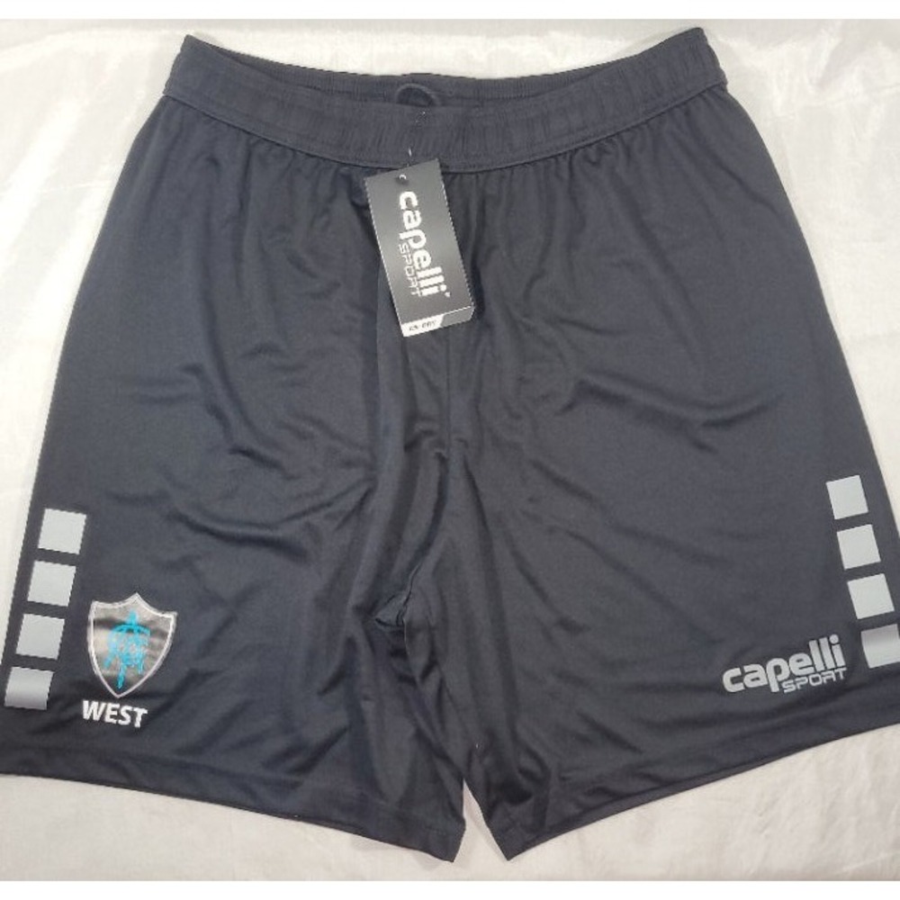 Capelli Men's CS Dry Team Match Running Shorts w/ Cubes - AFC West - Black - S